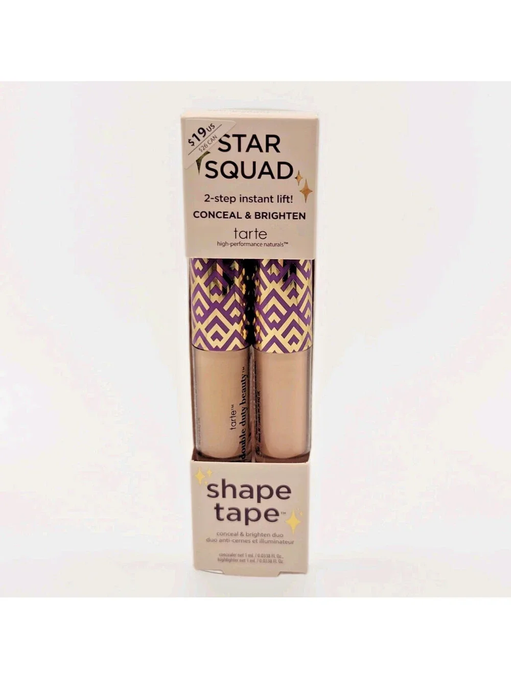 Tarte Star Squad & Shape Tape 2-piece Travel set 1 ml SHADES: 29N & Alight